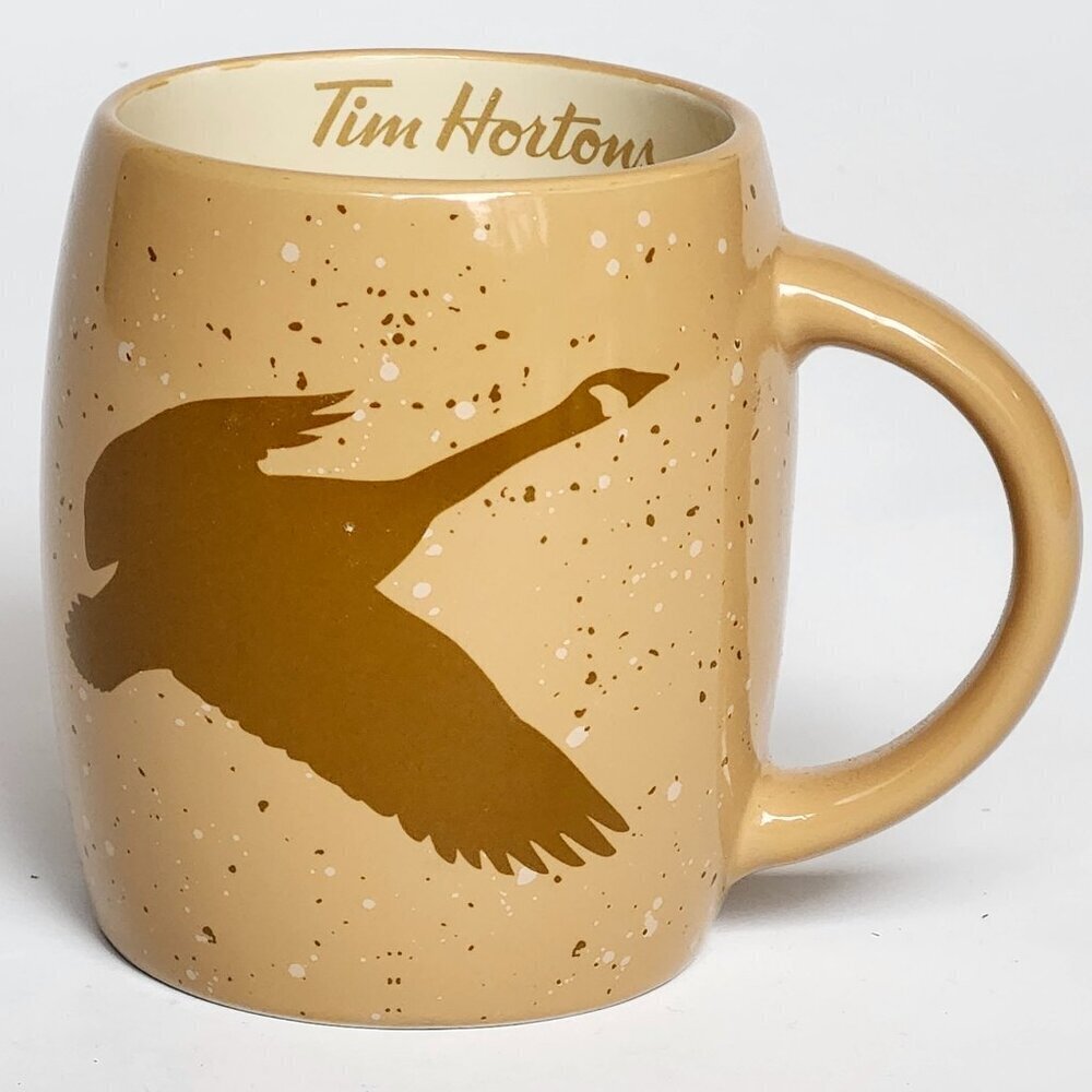 Tim Hortons goose mug 2016 LIMITED EDITION #16 Flying Goose Stoneware Look